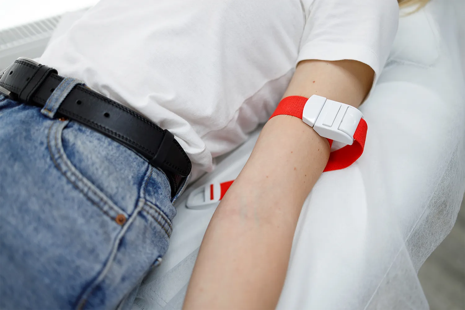 Menopause specialist reviewing blood test results with a patient